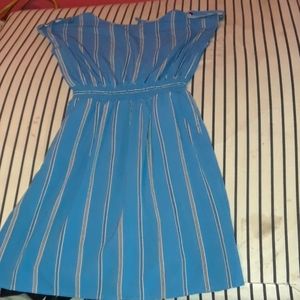 Blue striped dress